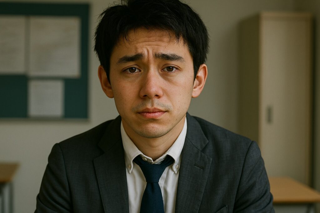 23歳の男性教諭。児童が見ている前で校長を叱責した