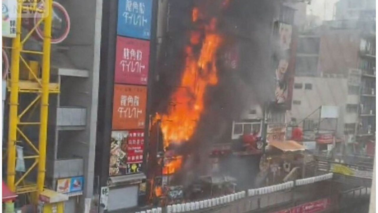 道頓堀の大規模火災