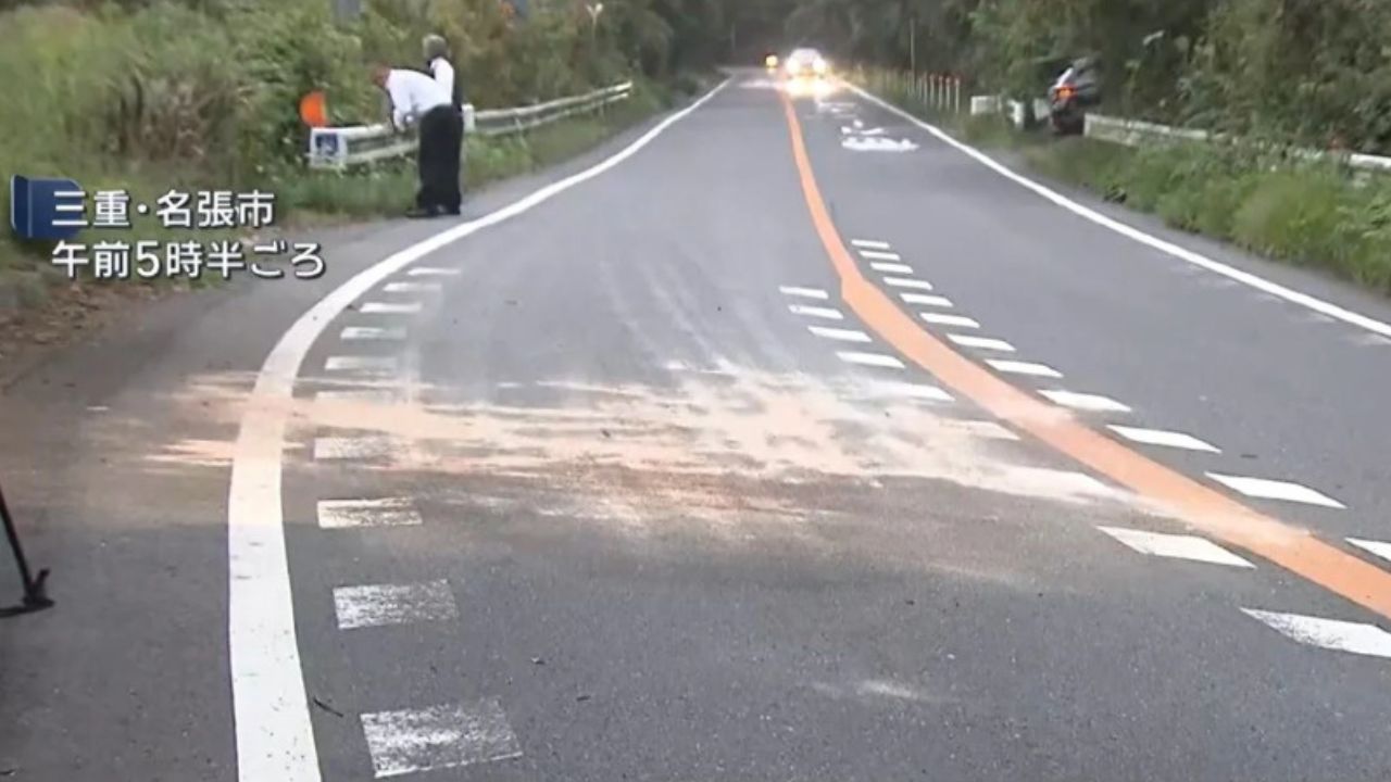 名張市交通事故現場