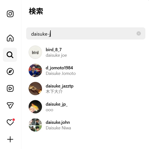 daisuke-j(インスタ検索画面)