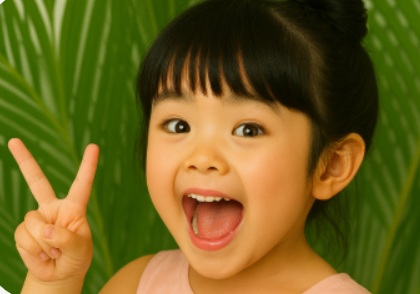 大笑いしている松田汐亜のイメージ画像