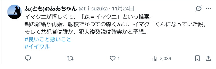 今國が怪しいとするX