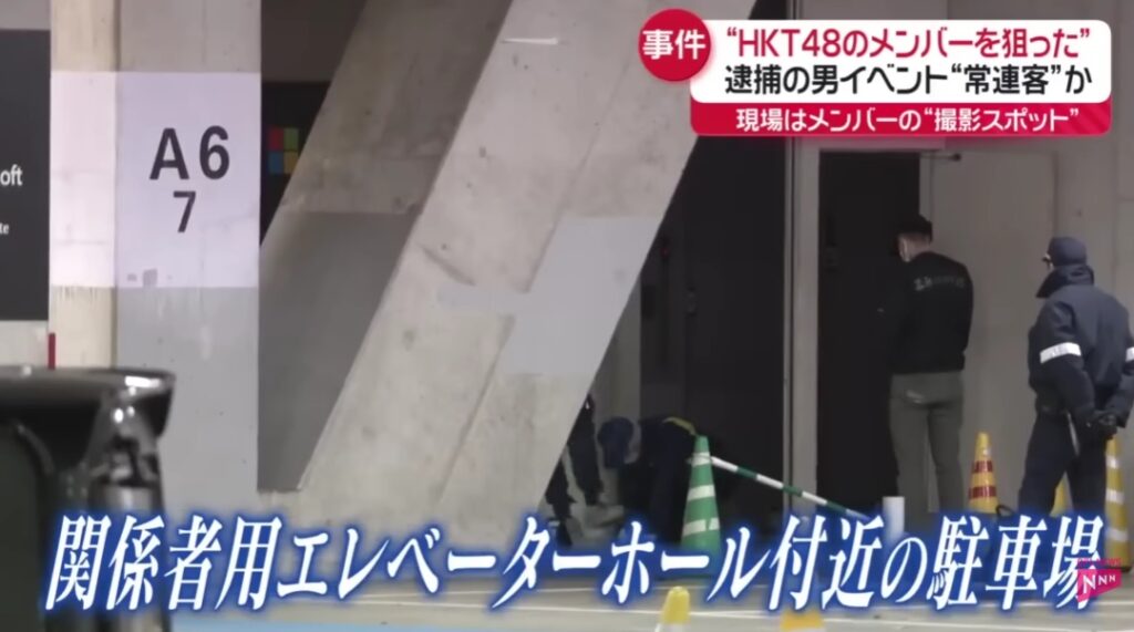 HKTスタッフが刺された関係者用エレベーターホール