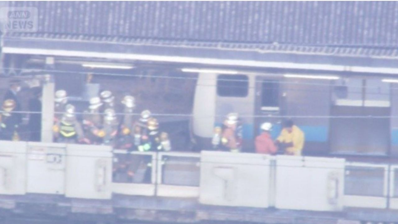 田町駅付近で変圧器が火災