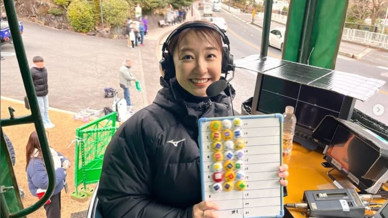 2025年の箱根駅伝での杉原凛アナ