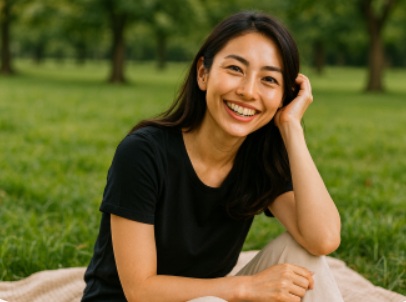 公園で寛ぐ神木竜之介の妻（イメージ画像）