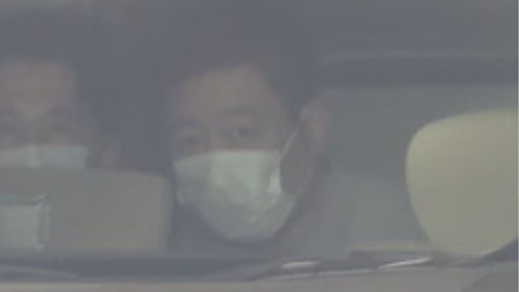 マスク姿のリウ・ジャンラン容疑者